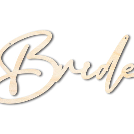 Unfinished Wood Bride Chair Sign | DIY Craft Cutout | up to 46" DIY