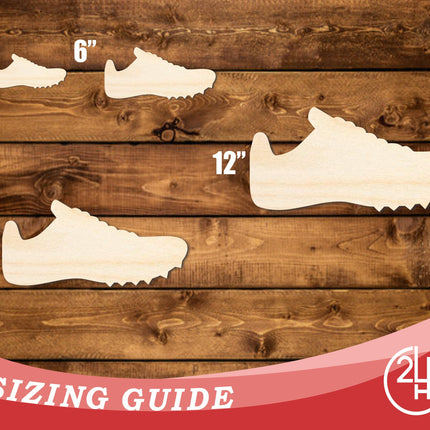 Unfinished Wood Cleat Shoe Shape | DIY Craft Cutout | up to 46" DIY
