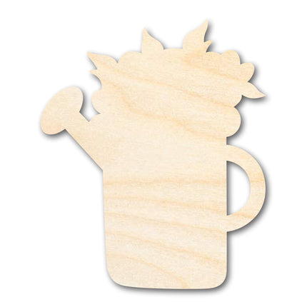 Unfinished Wood Floral Watering Can Shape | DIY Craft Cutout | up to 46" DIY