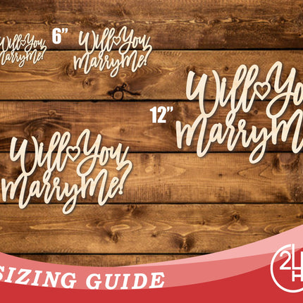 Unfinished Wood Will You Marry Me Sign | DIY Craft Cutout | up to 46" DIY