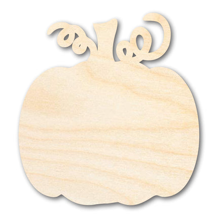 Unfinished Wood Pumpkin with Vines Shape | DIY Craft Cutout | up to 46" DIY