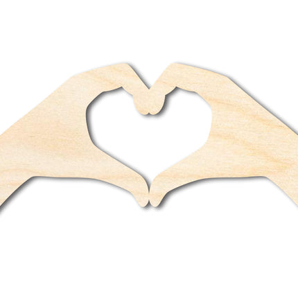 Unfinished Wood Heart Hands Shape | DIY Craft Cutout | up to 46" DIY