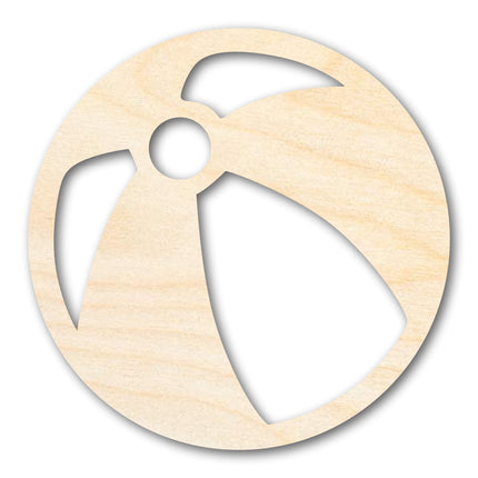 Unfinished Wood Beach Ball Shape | DIY Craft Cutout | up to 46" DIY