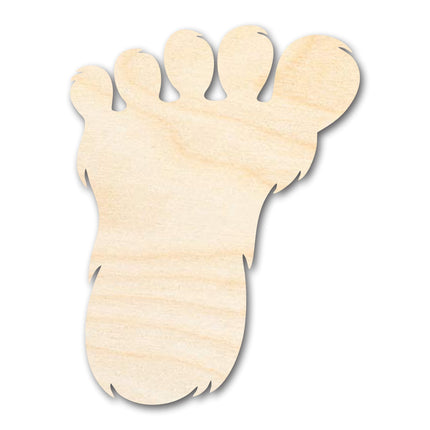 Unfinished Wood Bigfoot Print Shape | DIY Craft Cutout | up to 46" DIY