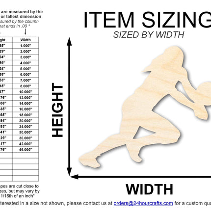 Unfinished Wood Volleyball Receive Shape | DIY Craft Cutout | up to 46" DIY