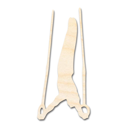 Unfinished Wood Gymnastics Rings Shape | DIY Craft Cutout | up to 46" DIY