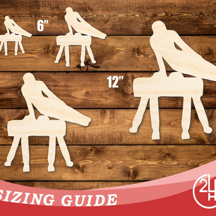 Unfinished Wood Pommel Horse Shape | DIY Craft Cutout | up to 46" DIY