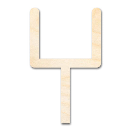 Unfinished Wood Football Field Goal Shape | DIY Craft Cutout | up to 46" DIY