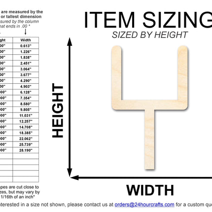 Unfinished Wood Football Field Goal Shape | DIY Craft Cutout | up to 46" DIY