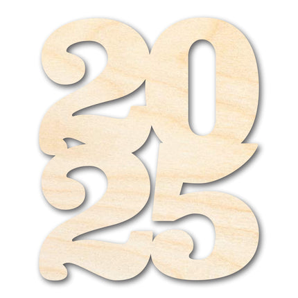 Unfinished Wood 2025 Cutout Shape | DIY Craft Cutout | up to 46" DIY