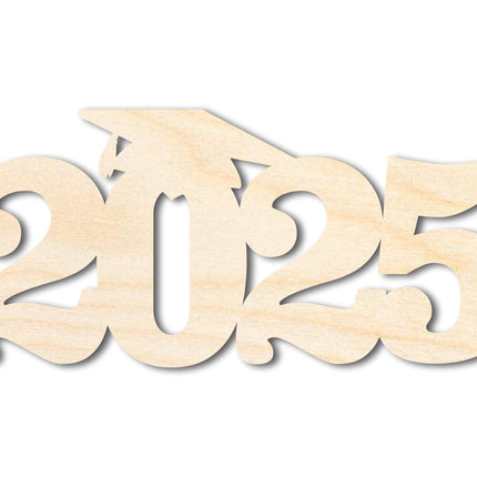 Unfinished Wood 2025 Grad Shape | DIY Craft Cutout | up to 46" DIY