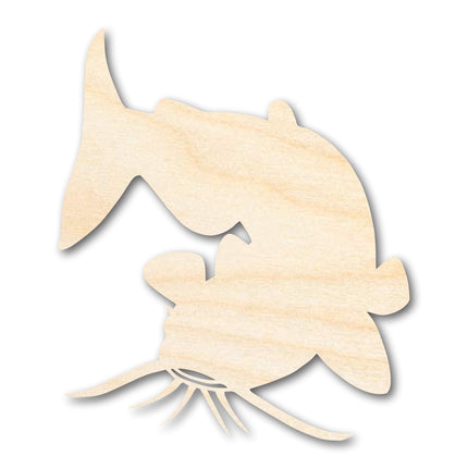 Unfinished Wood Catfish Shape | DIY Craft Cutout | up to 46" DIY