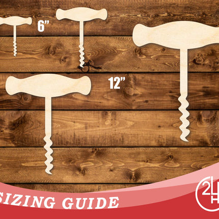 Unfinished Wood Wine Opener Shape | DIY Craft Cutout | up to 46" DIY
