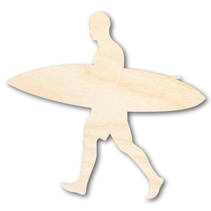 Unfinished Wood Surfer Guy Shape | DIY Craft Cutout | up to 46" DIY
