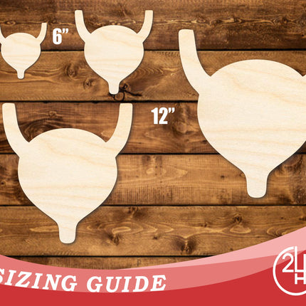 Unfinished Wood Bladder Shape | DIY Craft Cutout | up to 46" DIY