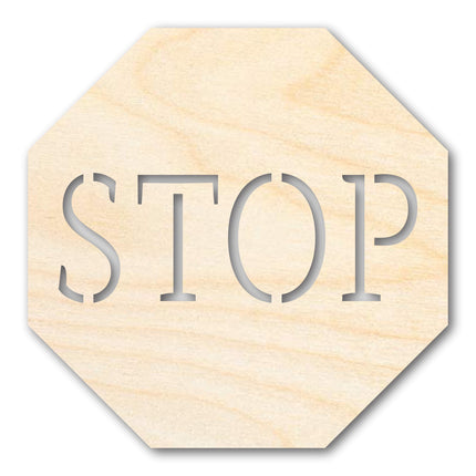 Unfinished Wood Stop Sign Shape | DIY Craft Cutout | up to 46" DIY