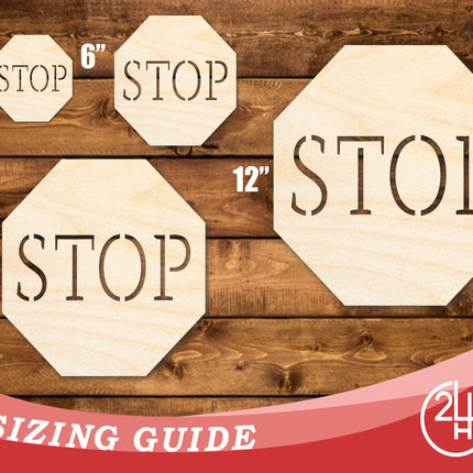 Unfinished Wood Stop Sign Shape | DIY Craft Cutout | up to 46" DIY