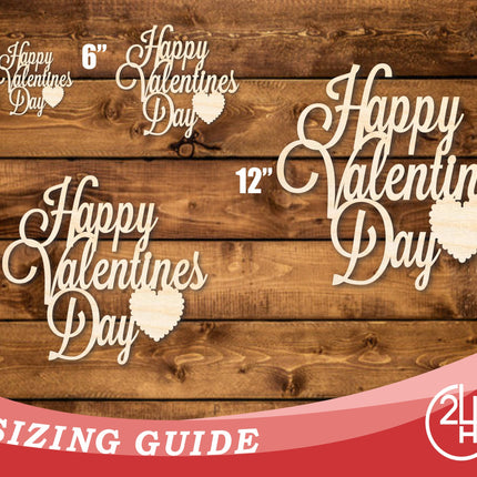 Unfinished Wood Happy Valentines Day Shape | DIY Craft Cutout | up to 46" DIY