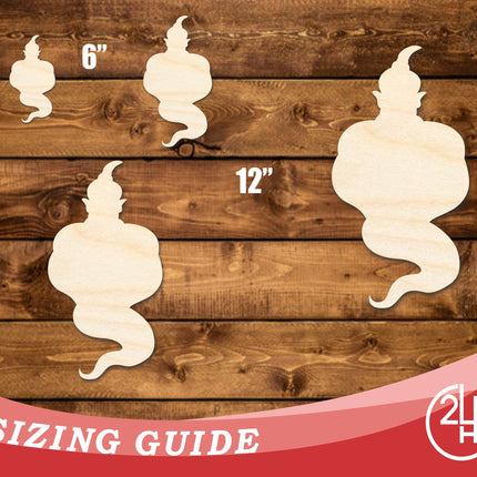 Unfinished Wood Genie Shape | DIY Craft Cutout | up to 46" DIY