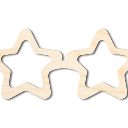 Unfinished Wood Star Sunglasses Shape | DIY Craft Cutout | up to 46" DIY