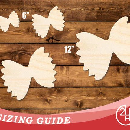Unfinished Wood Farfalle Pasta| DIY Craft Cutout | up to 46" DIY