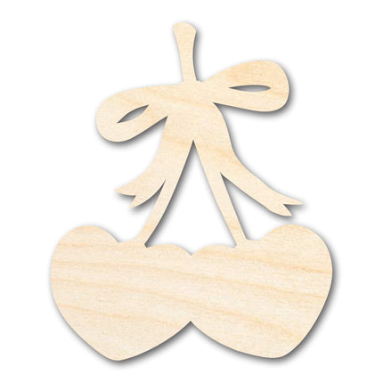 Unfinished Wood Heart Cherries Shape | DIY Craft Cutout | up to 46" DIY