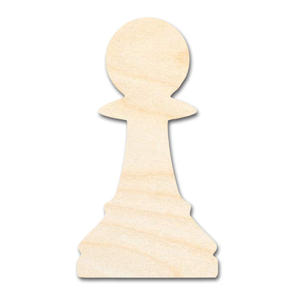 Unfinished Wood Pawn Chess Piece Shape | DIY Craft Cutout | up to 46" DIY