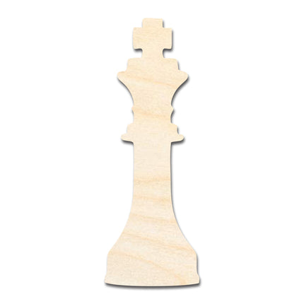 Unfinished Wood King Chess Piece Shape | DIY Craft Cutout | up to 46" DIY