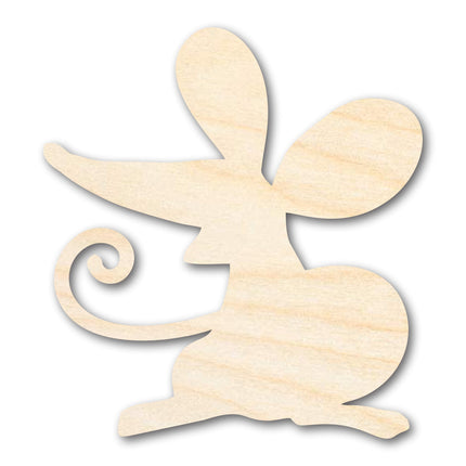 Unfinished Wood Cartoon Mouse Shape | DIY Craft Cutout | up to 46" DIY