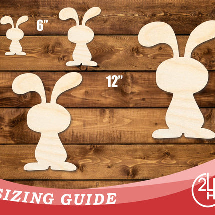 Unfinished Wood Cartoon Bunny Shape | DIY Craft Cutout | up to 46" DIY