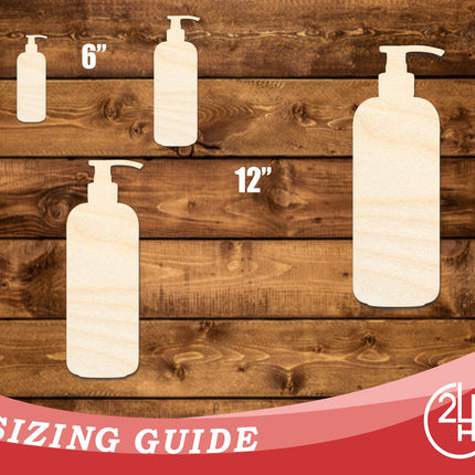 Unfinished Wood Lotion Bottle Shape | DIY Craft Cutout | up to 46" DIY
