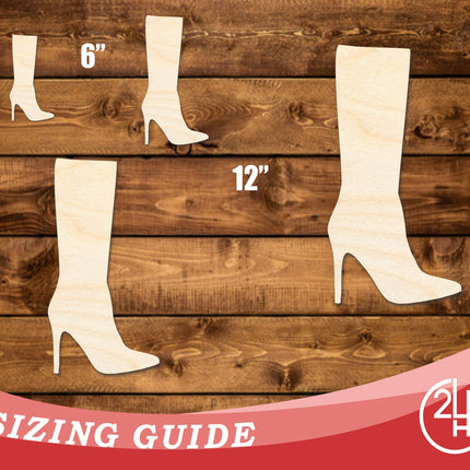 Unfinished Wood Stiletto Boot Shape | DIY Craft Cutout | up to 46" DIY
