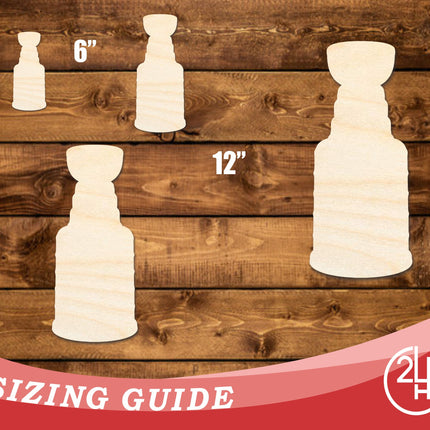 Unfinished Wood Hockey Trophy Shape | DIY Craft Cutout | up to 46" DIY