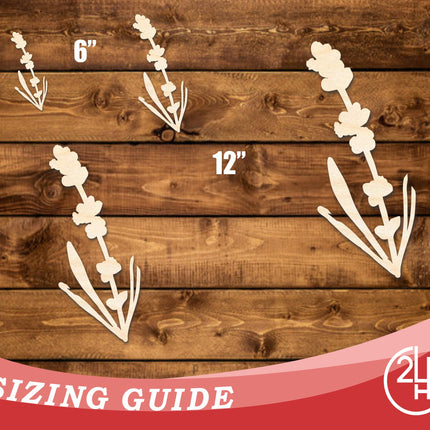 Unfinished Wood Lavender Shape | DIY Craft Cutout | up to 46" DIY