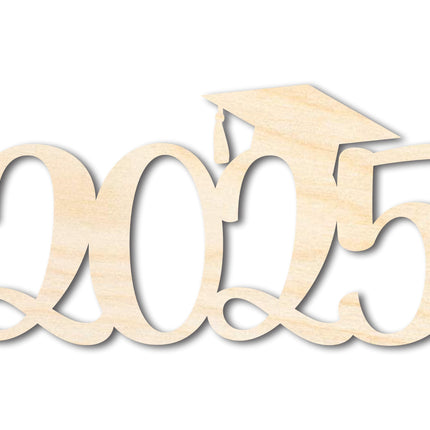 Unfinished Wood Cursive 2025 Shape | DIY Craft Cutout | up to 46" DIY