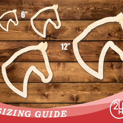 Unfinished Wood Horse Outline Shape | DIY Craft Cutout | up to 46" DIY