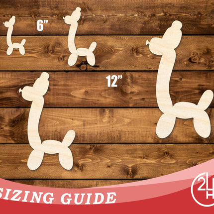 Unfinished Wood Balloon Giraffe Shape | DIY Craft Cutout | up to 46" DIY