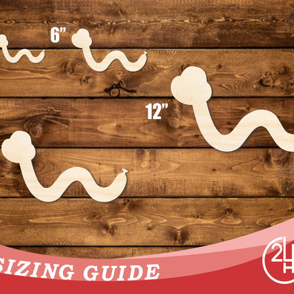 Unfinished Wood Balloon Snake Shape | DIY Craft Cutout | up to 46" DIY
