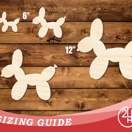 Unfinished Wood Balloon Dog Shape | DIY Craft Cutout | up to 46" DIY