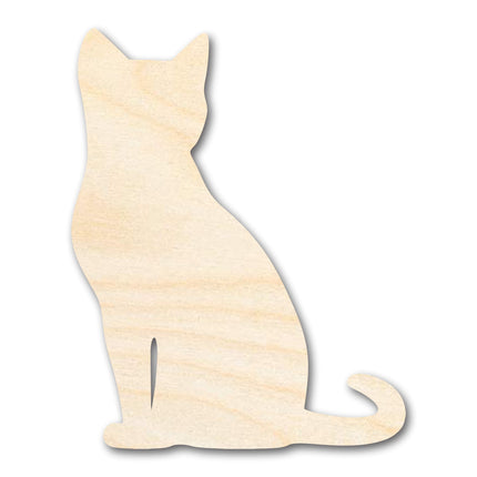 Unfinished Wood Spooky Sitting Cat Shape | DIY Craft Cutout | up to 46" DIY