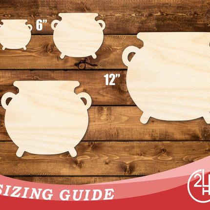 Unfinished Wood Cauldron Shape | DIY Craft Cutout | up to 46" DIY
