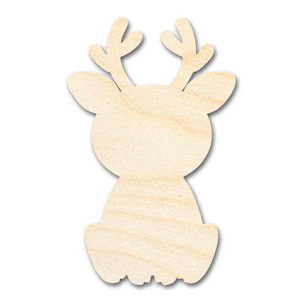 Unfinished Wood Cute Reindeer Shape | DIY Craft Cutout | up to 46" DIY
