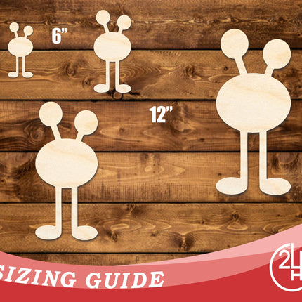 Unfinished Wood Long Leg Monster Shape | DIY Craft Cutout | up to 46" DIY