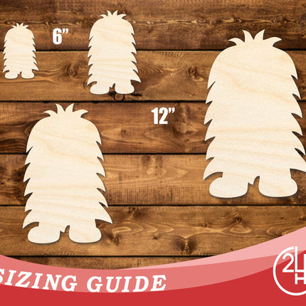 Unfinished Wood Shaggy Monster Shape | DIY Craft Cutout | up to 46" DIY