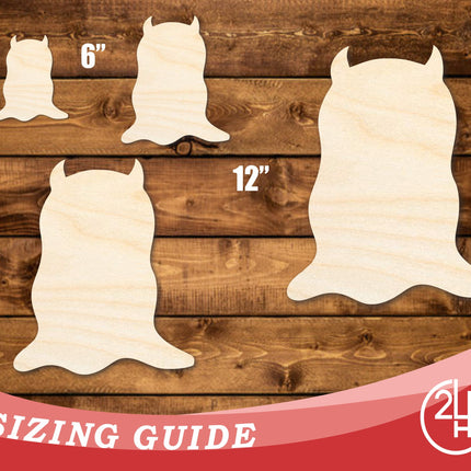 Unfinished Wood Jelly Monster Shape | DIY Craft Cutout | up to 46" DIY