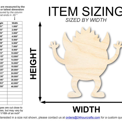 Unfinished Wood Scary Monster Shape | DIY Craft Cutout | up to 46" DIY