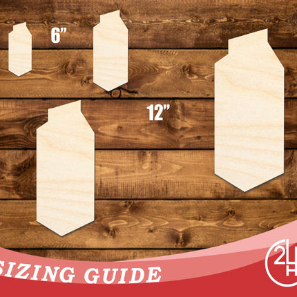 Unfinished Wood Juice Carton Shape | DIY Craft Cutout | up to 46" DIY