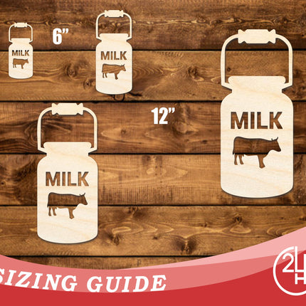 Unfinished Wood Milk Jug Shape | DIY Craft Cutout | up to 46" DIY