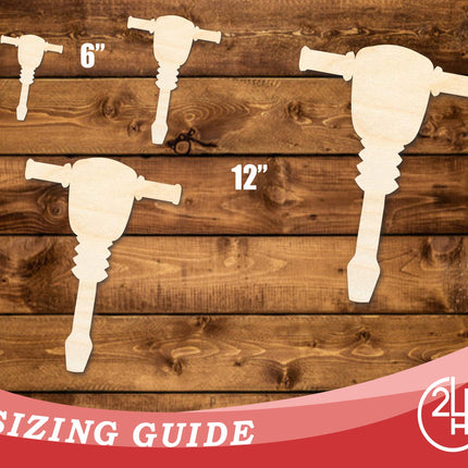 Unfinished Wood Jack Hammer Shape | DIY Craft Cutout | up to 46" DIY