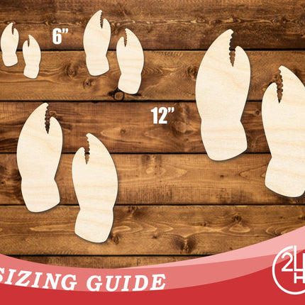 Unfinished Wood Crab Claw Shape | DIY Craft Cutout | up to 46" DIY